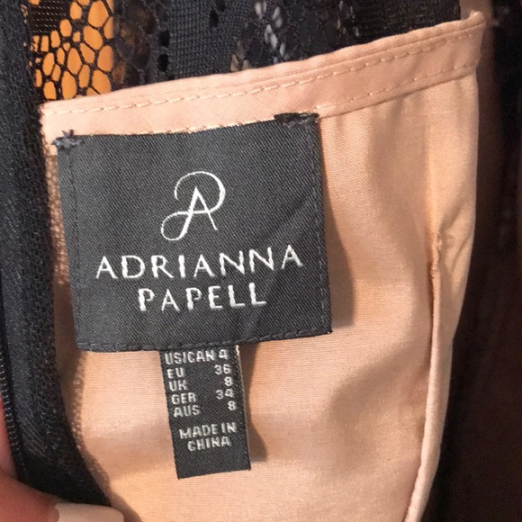 Adrianna Papell black lace nude dress - Picture 4 of 5